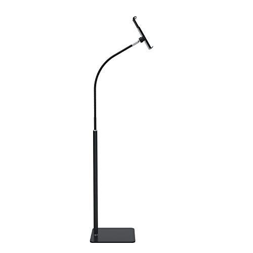 Tablet Floor Stand With Flexible Gooseneck And Stable Aluminum Base Suitable For-image