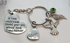 "If love could have saved you..." Memorial Keyring Funeral Gift Sympathy Gift