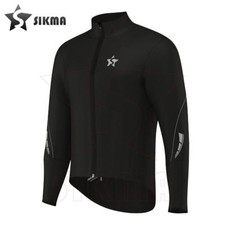 Cycling Waterproof Jacket High Viz Black Unisex running top  Rain Coat S-XXL