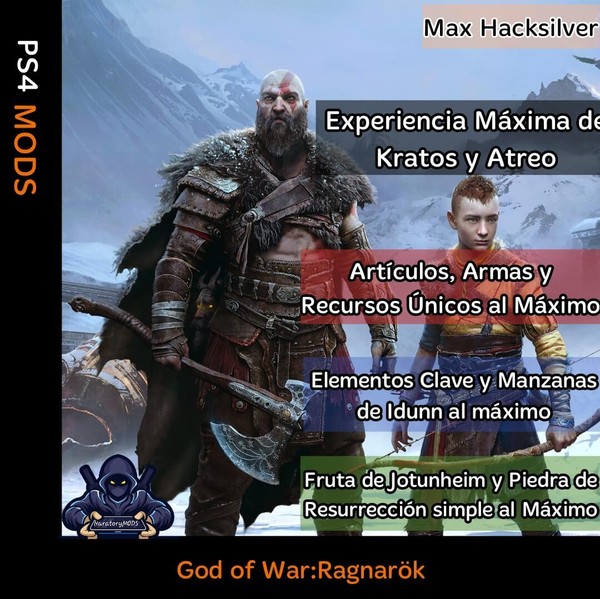 *NO ES EL JUEGO,LEER DESCRIPCION GOD OF WAR RAGNAROK PS4 MODS