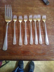 Vintage Lot Of Northland Silverware Mostly Cocktail Forks Good Shape Japan