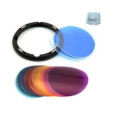 Godox AK-R16 Diffuser Plate with V11C Color Effect Gel Set for Godox V1-C, V1...