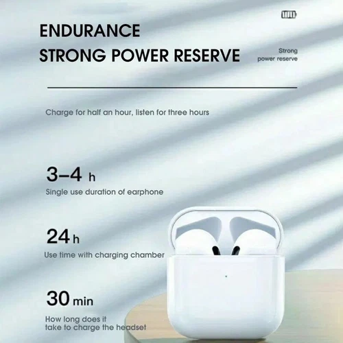 Pro 4 TWS Wireless Earbuds Bluetooth 5.3 Headphones with Mic for iPhone Android - Picture 7 of 10