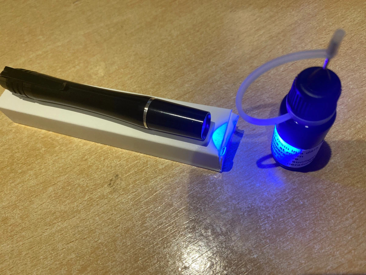 10ML FLY TYING CLEAR UV RESIN GLUE LIGHT UV PEN TORCH WITH FREE BATTERIES
