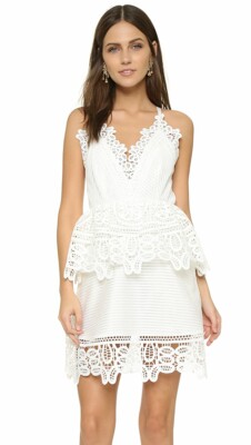 Self-Portrait Lace Peplum Mini Dress White Crisscross Back Trim UK8 US4 EU36 | eBay Self-Portrait Lace Peplum Mini Dress White Crisscross Back Trim UK8 US4 EU36 | eBay
