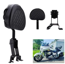 Driver Rider Backrest Pad For Indian Chief Chieftain Roadmaster 2014-2024 Black