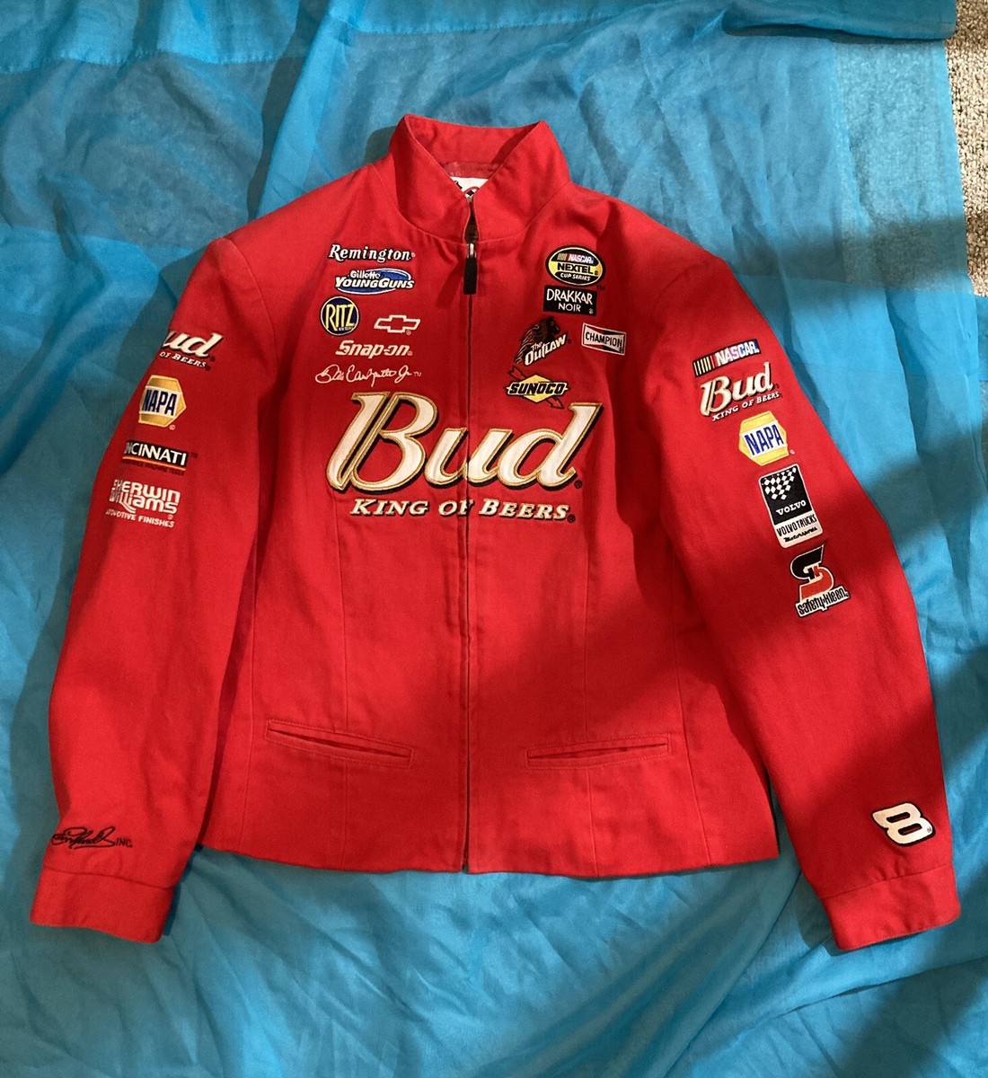 Budweiser Chase Authentics レーシングジャケット Ｌ Dale Earnhardt Jr Women's Chase Authentics Nascar Jacket #8