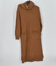 Women's Caara Turtleneck Sweater Dress, Size XL- Orange (Brown) 