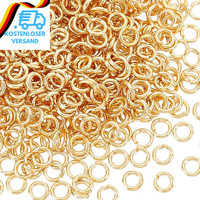 Unicraftale 500 StüCke 5Mm Goldene Edelstahl Biegeringe Offene Biegeringe Anschl