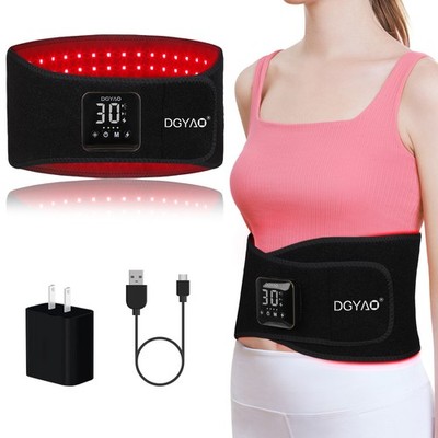 DGYAO Rechargeable Infrared Light Therapy Belt Device Waist Wrap Pad Pain Relief