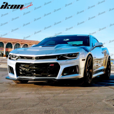 Fits 14-15 Chevy Camaro ZL1 Style Front Bumper Cover Headlight Clear Fog Lights