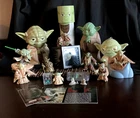 Exceptional Varied Collection of Vintage Star Wars YODA Figures, FlashLight,Toys