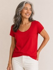 NWT Preswick & Moore Classic Scoop Neck Tee  ...