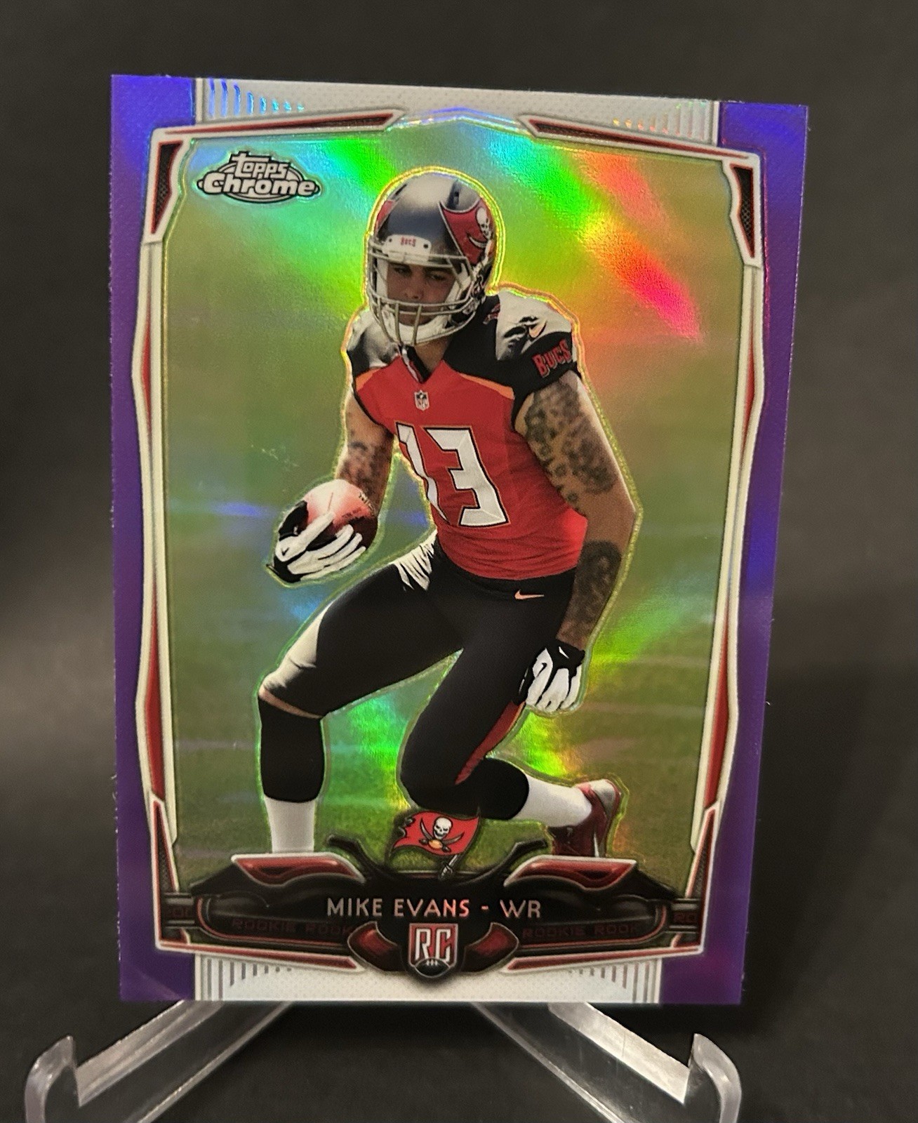 2014 Topps Chrome - Mike Evans #185 Purple Refractor RC