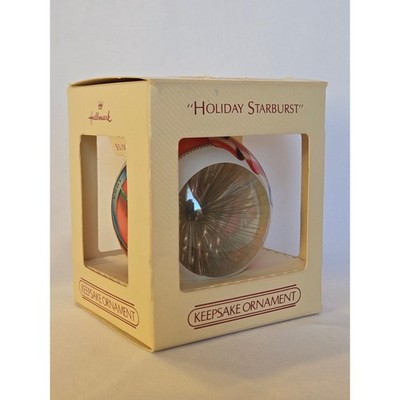 Vintage 1984 Hallmark Keepsake Glass Ornament Holiday Starburst Christmas