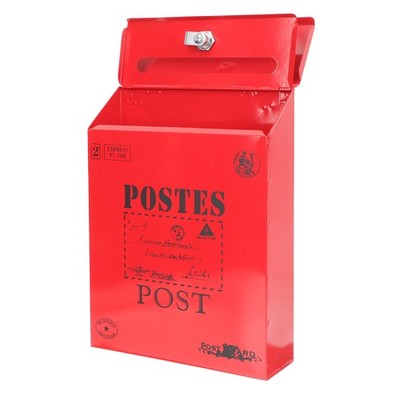 Wall Mount Locking Mailbox Eisen Vintage Mailbox Home Outdoor Briefbox