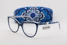 NEW VERA BRADLEY JULIETA RAINDROP MEDALLION BLUE AUTHENTIC EYEGLASSES 53-18