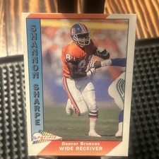 ?1991 Pacific Football Shannon Sharpe Rookie Card #126 NM-MT sharp RC UnC.. rookie card picture