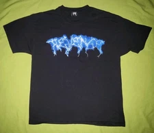 Revenge Storm Lightning Anarchy Metal LARGE Shirt Punk Metal Hip Hop 