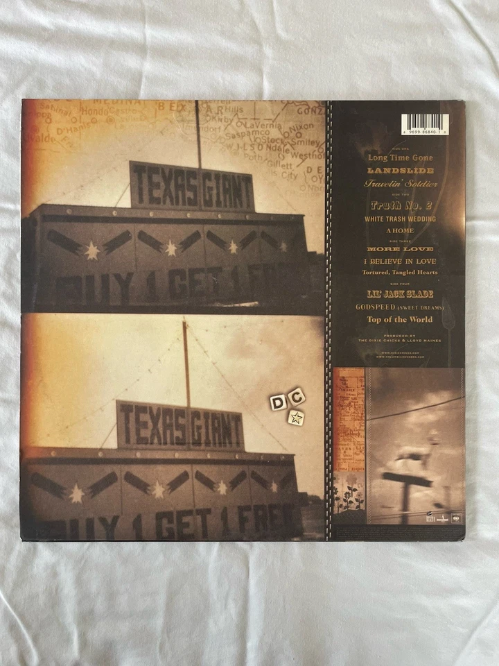 2002 DIXIE CHICKS "HOME" First Pressing 2 LP C2 86840 Vinyl VG+ - Image 4 of 4