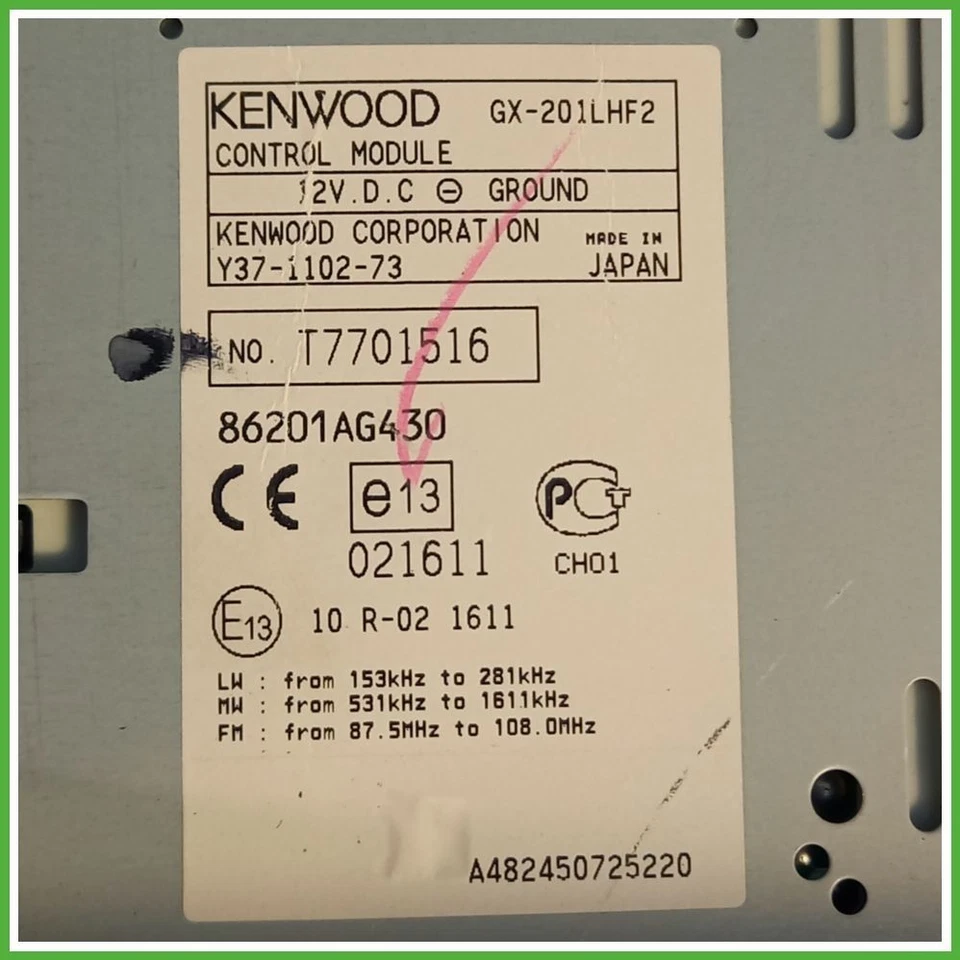 Autoradio SUBARU LEGACY 2.5 16V 86201AG430 2003 2009 SUBARU GX-201LHF2 - Immagine 4 di 4