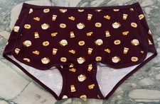 NEW Victoria Secret PINK Cotton Trim Boyshort - Rich Maroon Cozy Fall - XXL