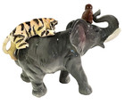 Vintage 50s TILSO JAPAN Elephant w/Monkey & Attacking Tiger Hand Crafted — photo 5