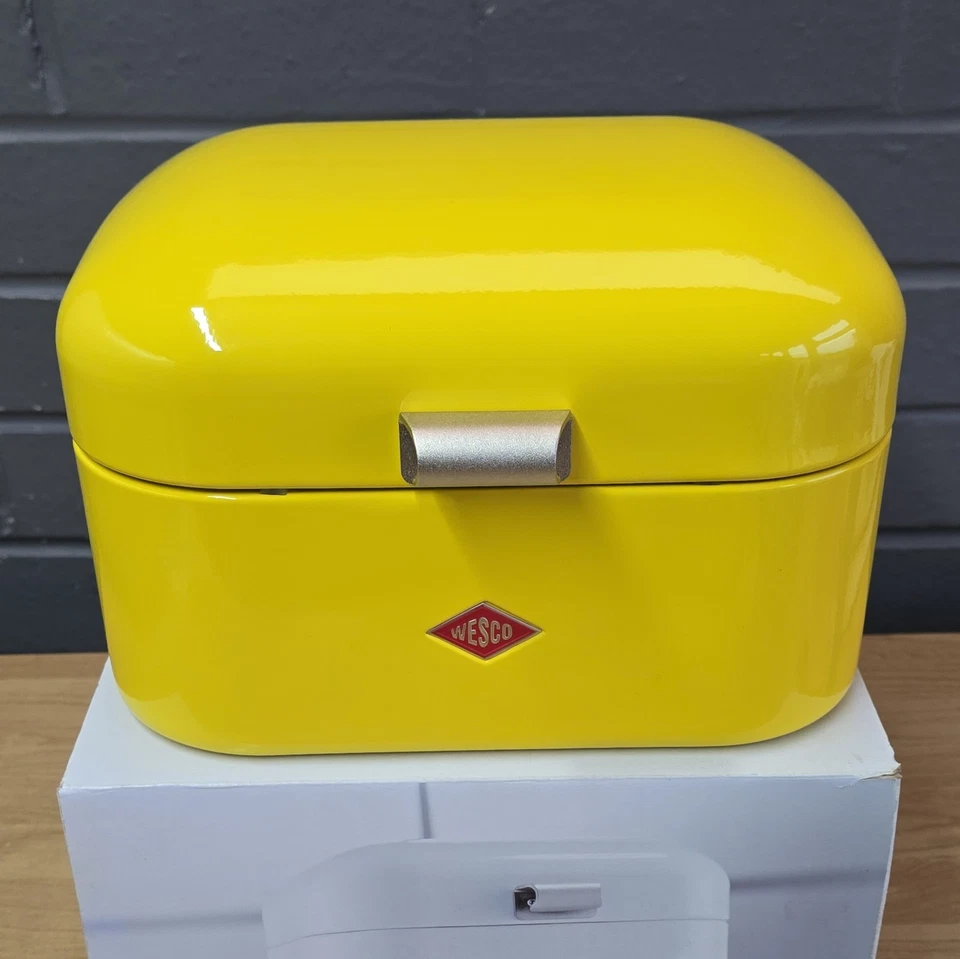 Wesco Single Grandy Bread Box Bin Yellow  Powder-Coated Steel New with box Retro - Image 2 of 4