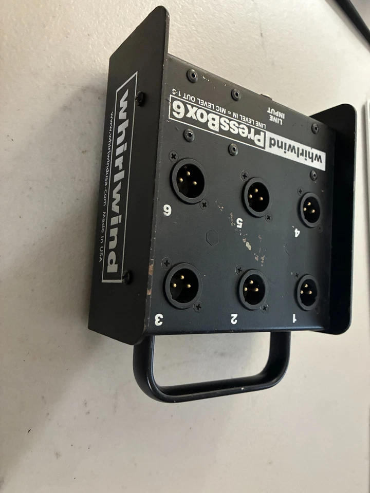 Whirlwind PressBox 6 - Caja de distribución de audio de prensa - 6 salidas de nivel de micrófono Foto 3 de 4