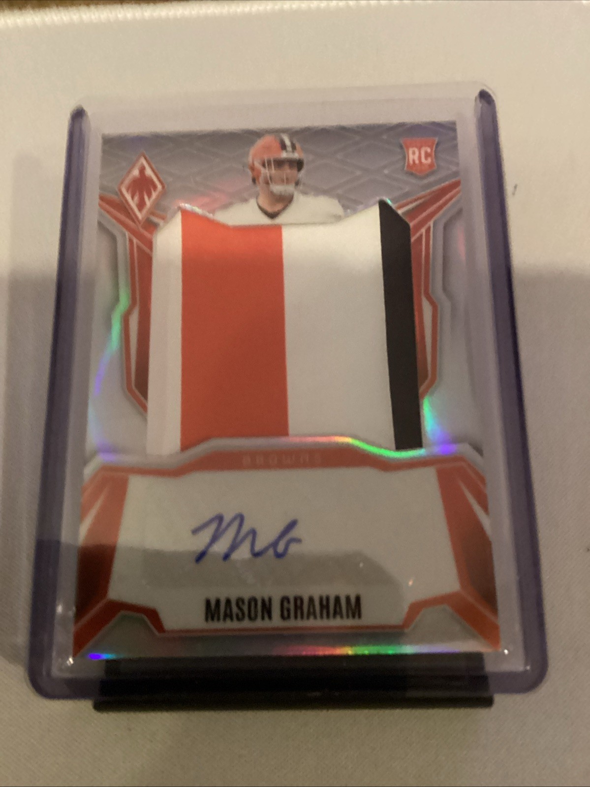 2025 Panini Phoenix Mason Graham Rookie Auto /149 #RPS-MGM Triple Patch (RC) view 2