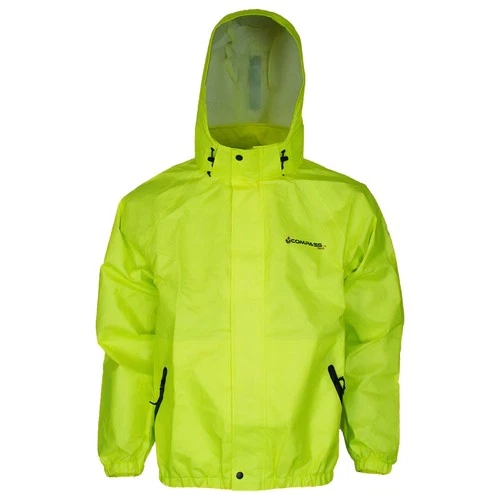 Compass 360 AdvantageTek Rain Jacket (3X)- HiVis Lime - product listing photo