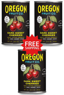 Oregon Dark Sweet Cherries in 100% Cherry Juice   for Baking, Pies & Desserts