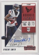 2018 Contenders Rookie Ticket/Rookie Ticket Variation Vyncint Smith Auto 0s3