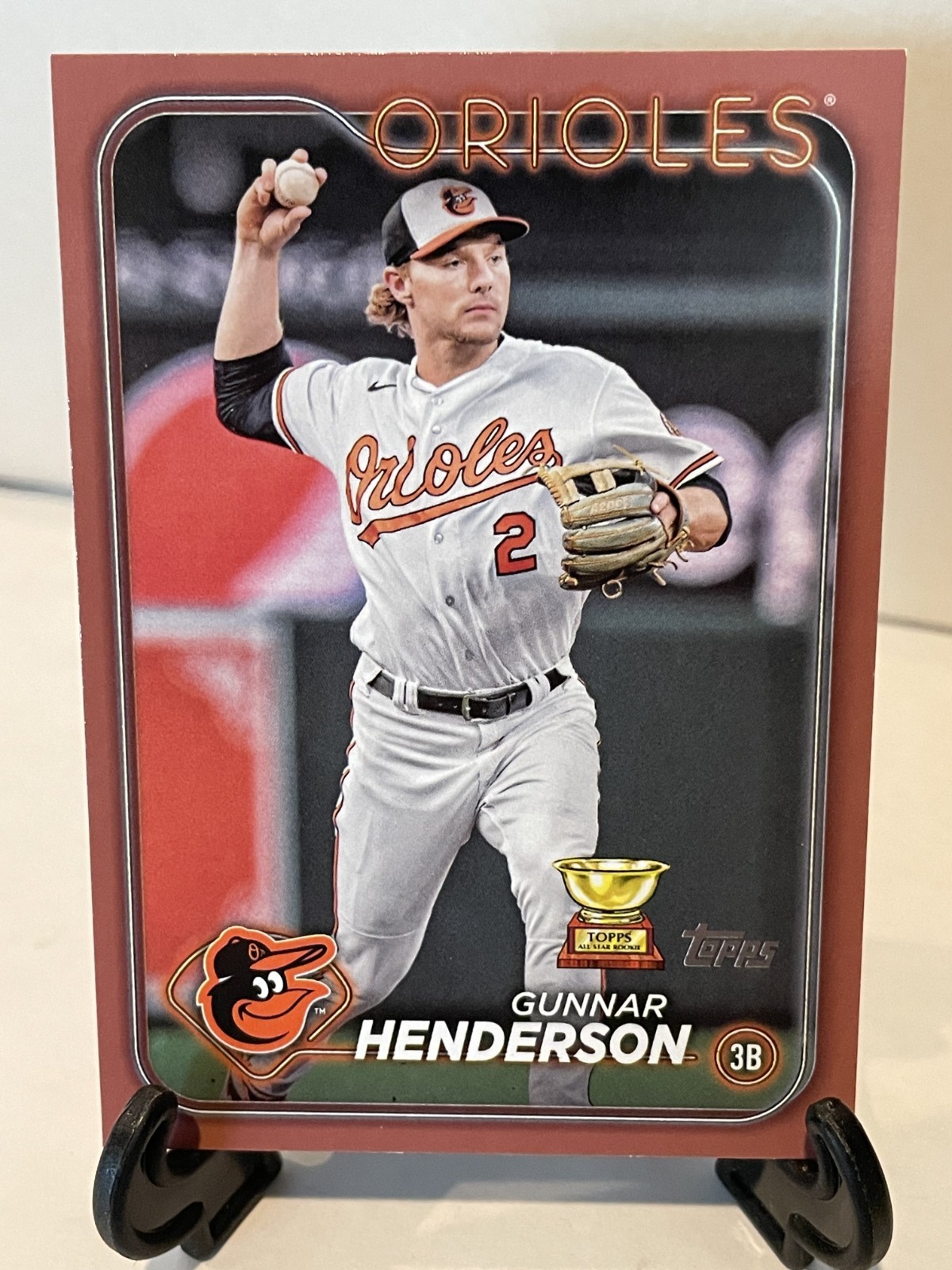 Gunnar Henderson Mother's Day Hot Pink #49/50 2024 Topps Series 2 #450 Orioles