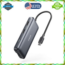 Anker Laptop Docking Station, 8-in-1 USB-C Hub, 4K Dual Monitor USB C Adapter wi