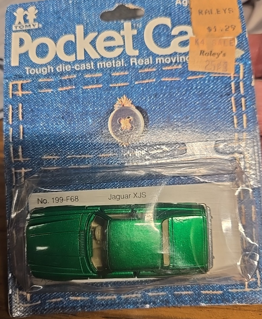 Vintage Tomy Tomica Pocket Cars F68 Green Jaguar XJS On Sealed