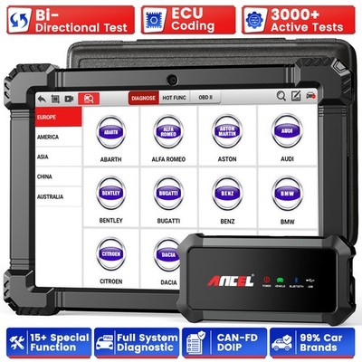 ANCEL X7 OBD2 Scanner Bluetooth Bidirectional Car Daignostic Tool ECU Coding