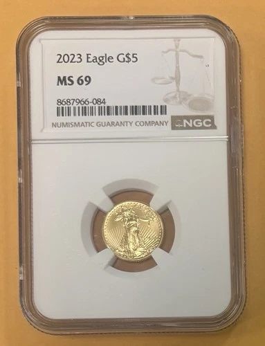 2023 $5 American Gold Eagle 1/10 oz NGC MS69 Gold Coin
