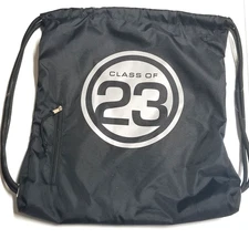 Class of 23 Cinch Drawstring Backpack Knapsack Sack Gym Bag Black 16" x 18"