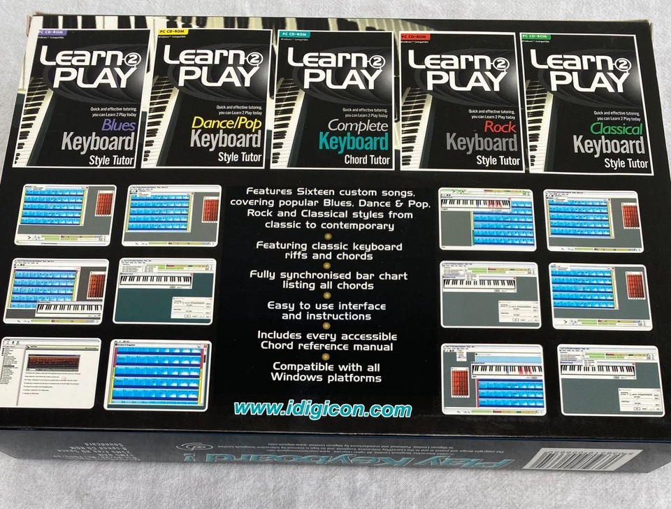 PC Play Keyboard Learn CD The Complete Keyboard Tutorial 2003 Learn2play New - Image 2 of 4