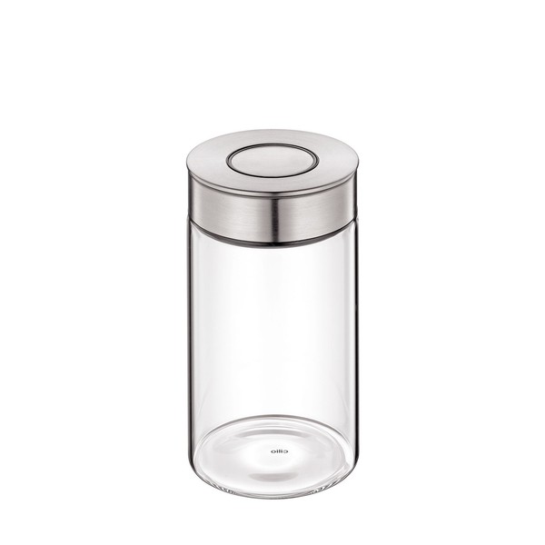 cilio Vetro KüChenbehäLter, Glas/Edelstahl, 1,0 L, Ø 10 X 18 Cm-image