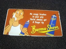 Circa 1940s Burma Shave Trolley Sign