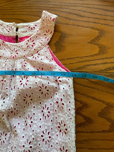 JK J Khaki Girls White Over Pink Dress Size 8 - Picture 5 of 6