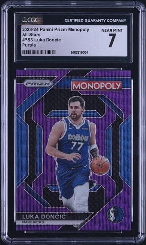 2023 Panini Prizm Monopoly ALl-Stars Purple Luka Doncic #PS3 CGC 7 NRMT