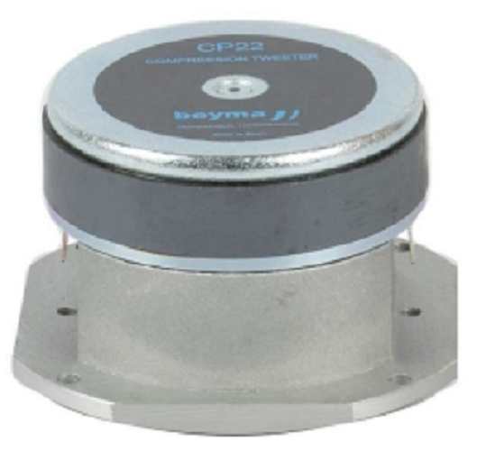 Beyma CP-22 COMPRESSION TWEETER , High sensitivity: 107 dB (1W