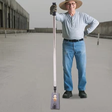 Long Handle Concrete Trowel Cement Surface Smoothing Tool w/ Finishing Shoes NEW