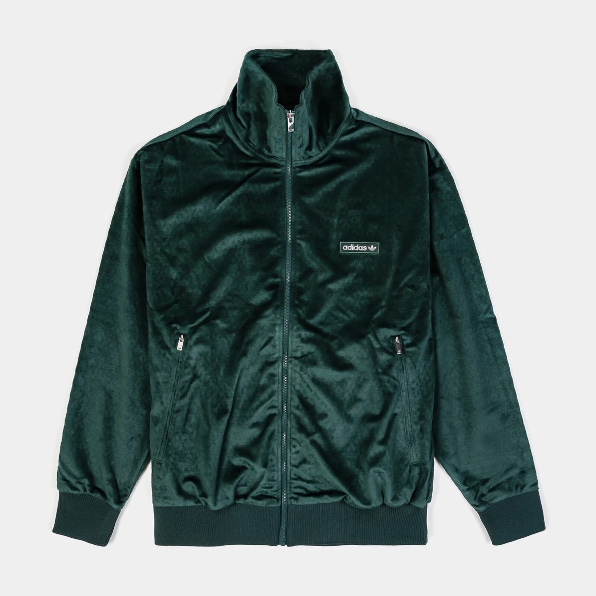 adidas Originals Monogram Plush Velour Track Top Jacket
