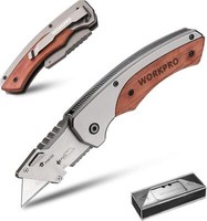 Workpro Klappmesser Teppichmesser Holzgriff GüRtelclip 10 Klingen