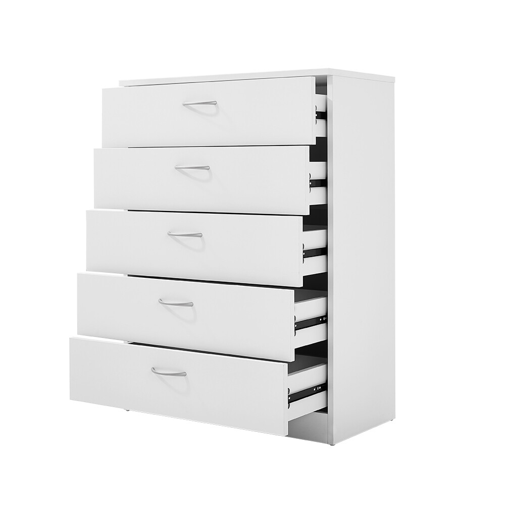 Matt White Bedroom Furniture 3 Door Wardrobe Chest Bedside Table 3/4/5