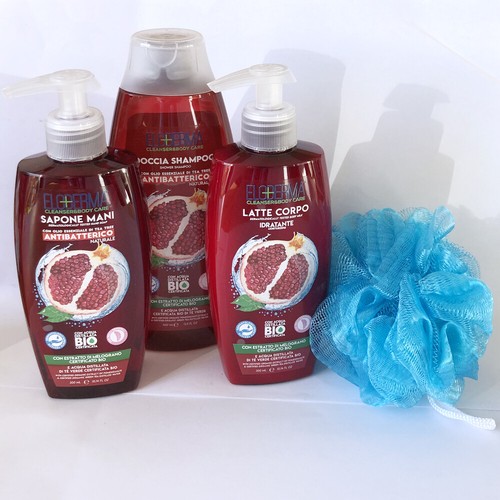 ELODERMA Geschenkset Granatapfel, Dusch-Shampoo, Körperlotion + Handseife - Bild 2 von 2